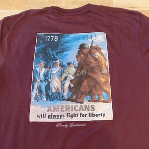 Men’s Rowdy Gentleman Maroon Liberty Graphic Tee